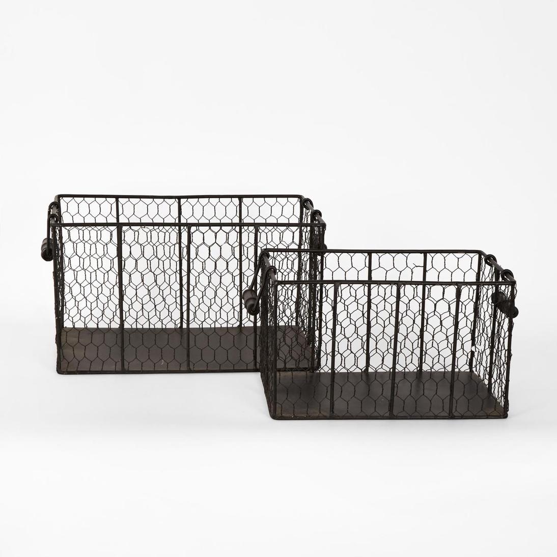 Picardy Wire Baskets Set of 2
