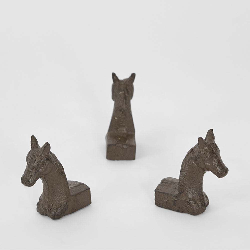 Horse Set of 3 Cast Iron Pot Feet