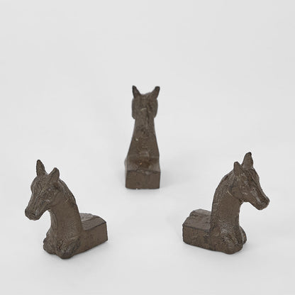 Horse Set of 3 Cast Iron Pot Feet