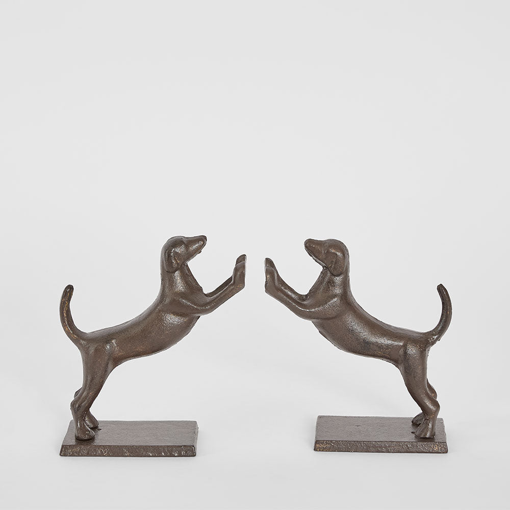 Theo Dog Cast Iron Bookends