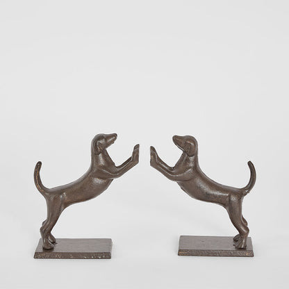 Theo Dog Cast Iron Bookends