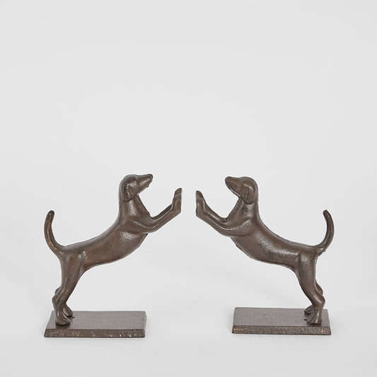Theo Dog Cast Iron Bookends