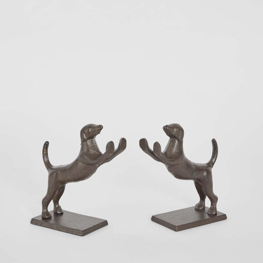 Theo Dog Cast Iron Bookends
