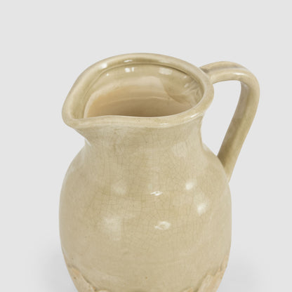 Peillon Half Glazed Jug Sage