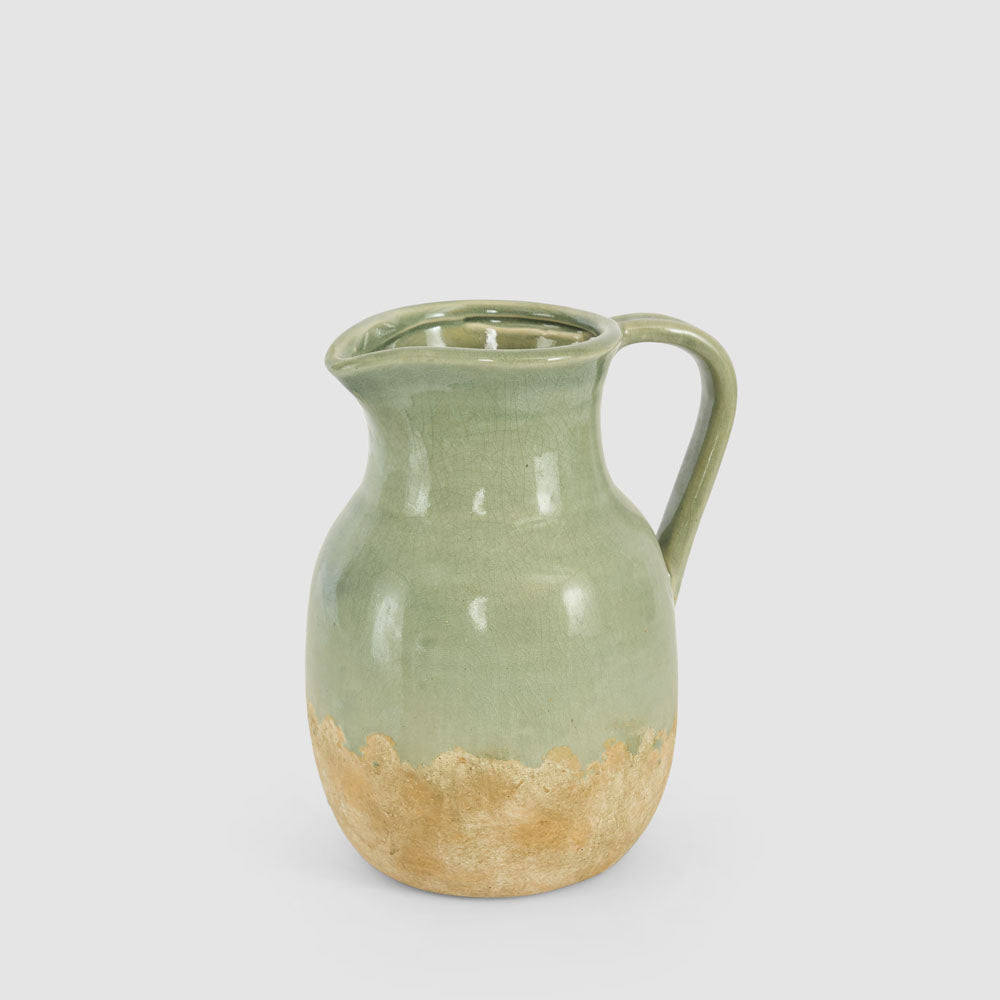 Cassel Half GlazedJug Moss Dip