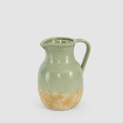 Cassel Half GlazedJug Moss Dip
