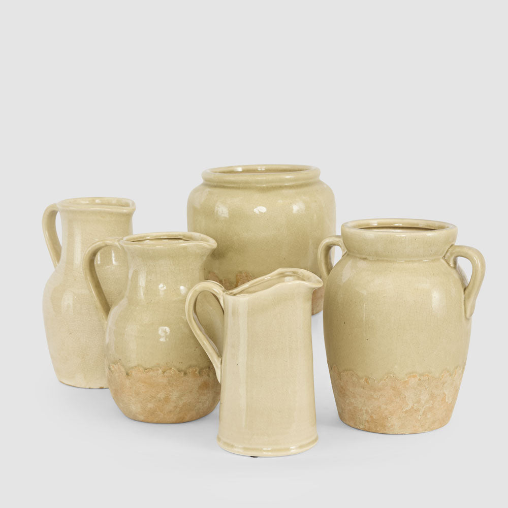 Peillon Glazed Jug Sage