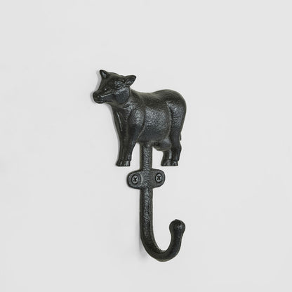 Country Cow Cast Iron Wall Hook