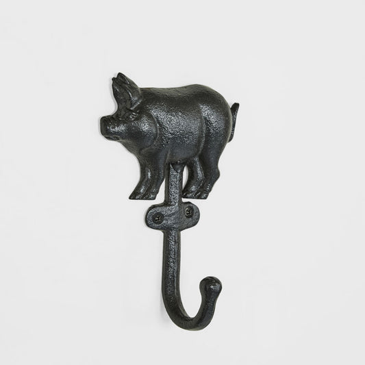 Country Pig Cast Iron Wall Hook