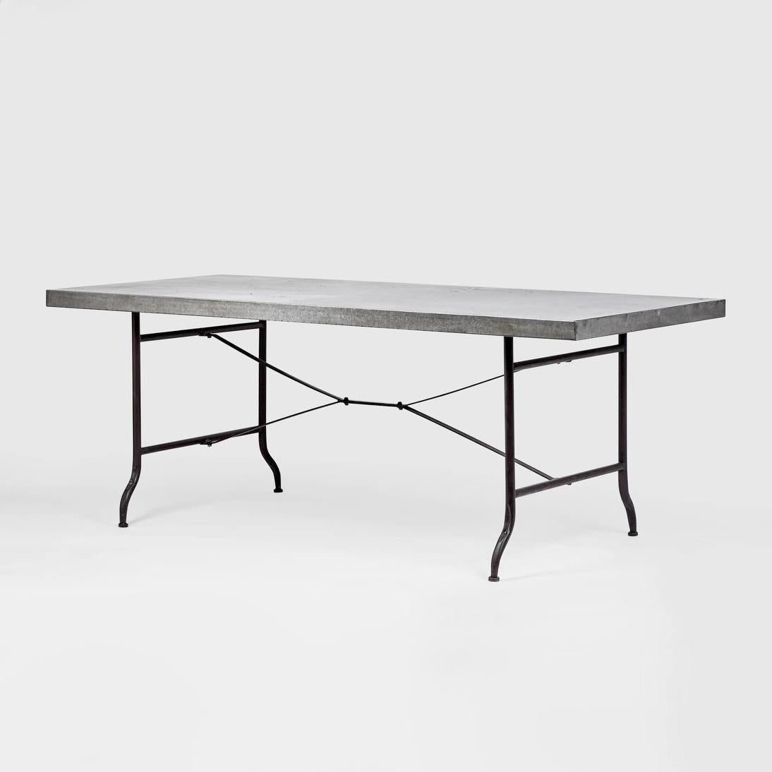 Metal Dining Table 200cm x 88cm x 75cm