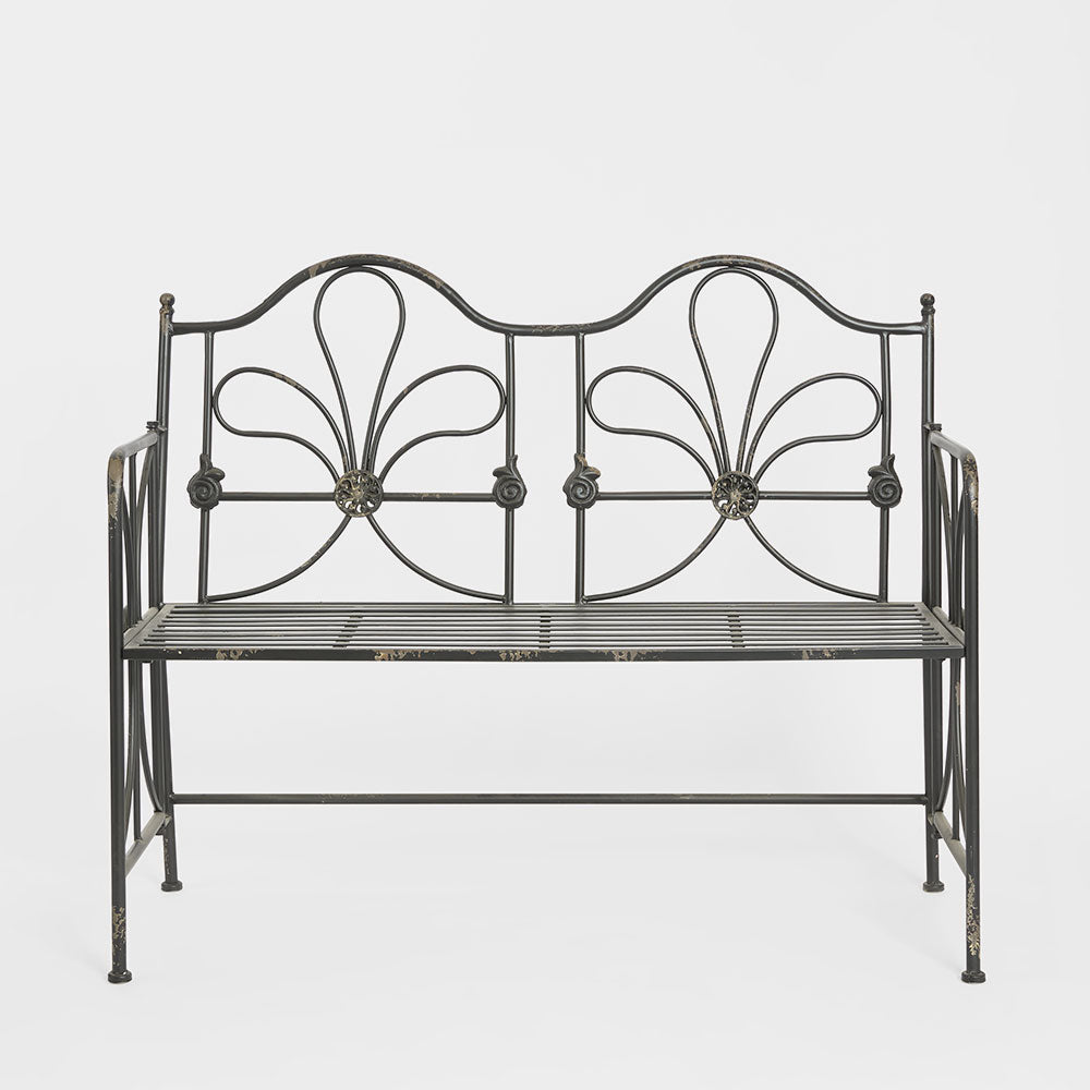 Ivy Foldable Garden Bench Black