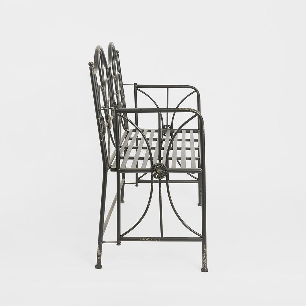 Ivy Foldable Garden Bench Black