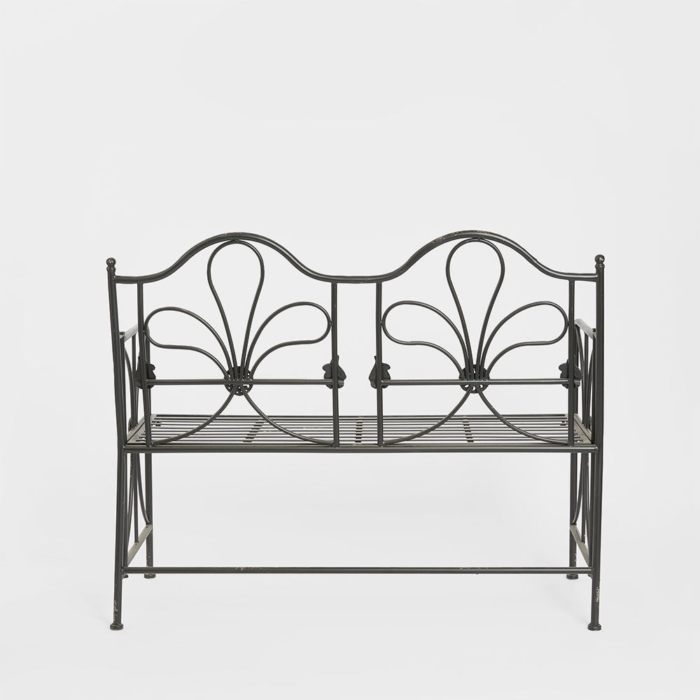 Ivy Foldable Garden Bench Black