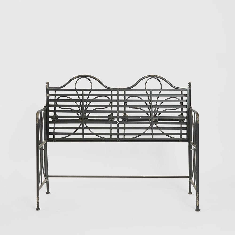 Ivy Foldable Garden Bench Black