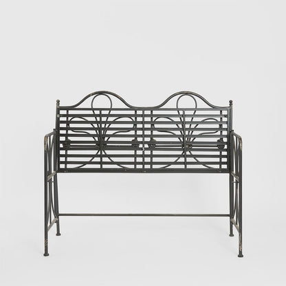 Ivy Foldable Garden Bench Black
