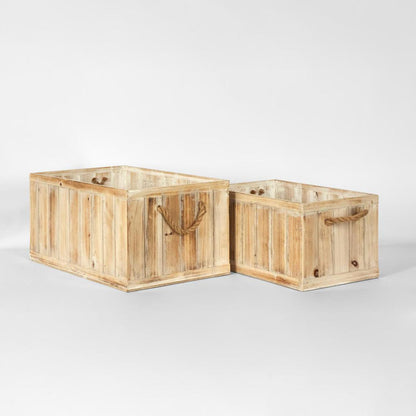 Slatted Wooden Box