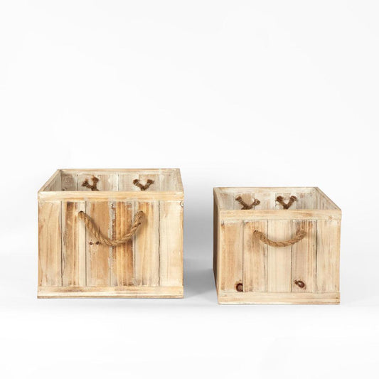 Slatted Wooden Box
