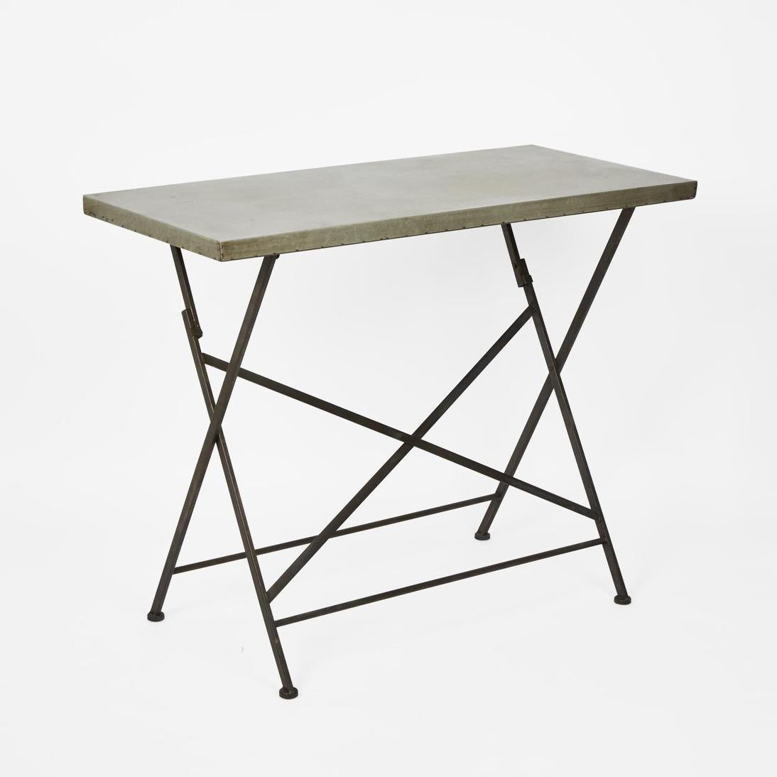 Metal Top Folding Console