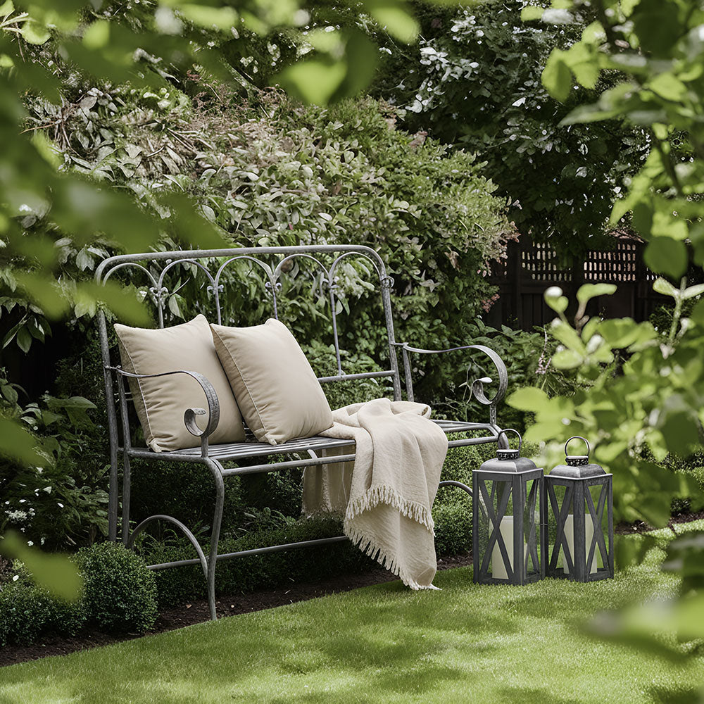 Fleur De Lys Garden Bench -Outdoor