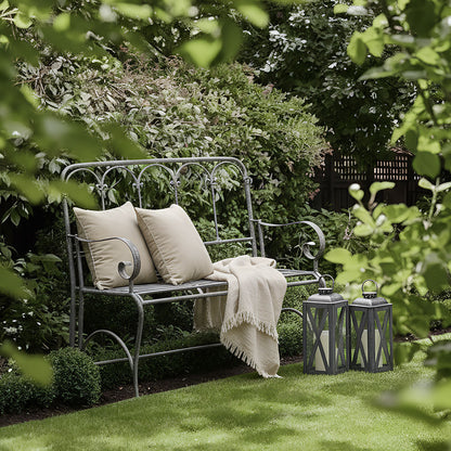 Fleur De Lys Garden Bench -Outdoor