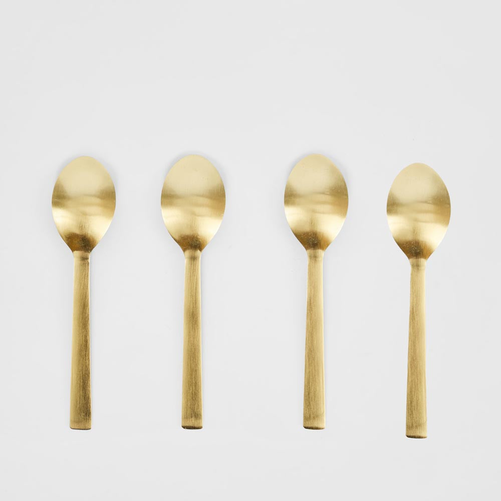 Green Enamel Spoons Set of 4