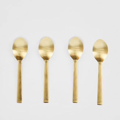 Green Enamel Spoons Set of 4