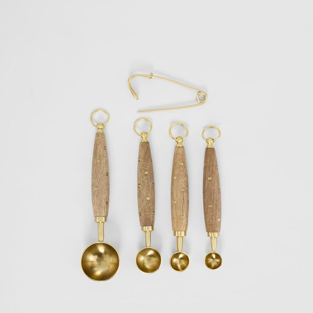 Wooden Handle Measuring Spoons Set of 4