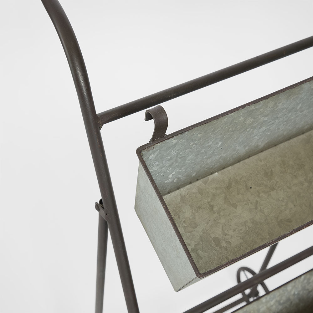 Three Tier Garden Planter Zinc
