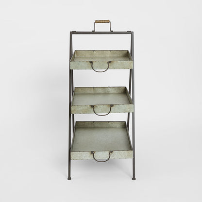 Three Tier Garden Tray Zinc
