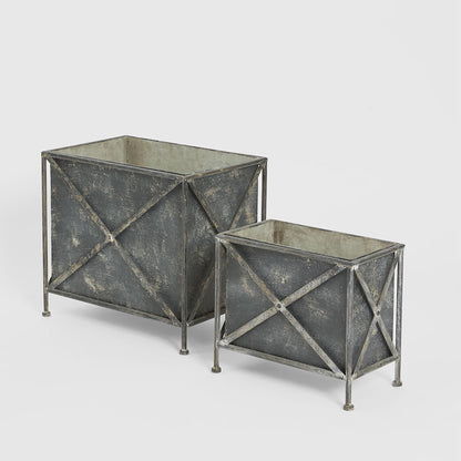 Set of 2 Planter Zinc