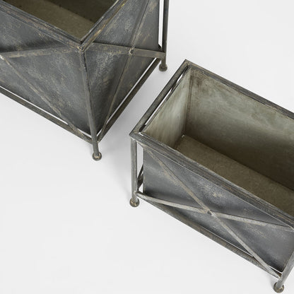 Set of 2 Planter Zinc