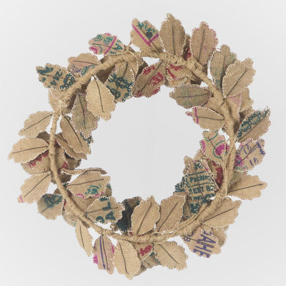 Recycled Fabric Flower Wreath 50cm
