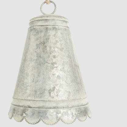 Anvers Scalloped Zinc Bell Large