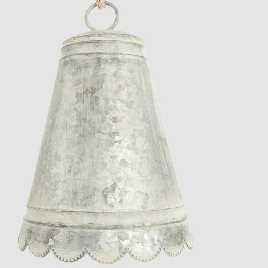 Anvers Scalloped Zinc Bell Large
