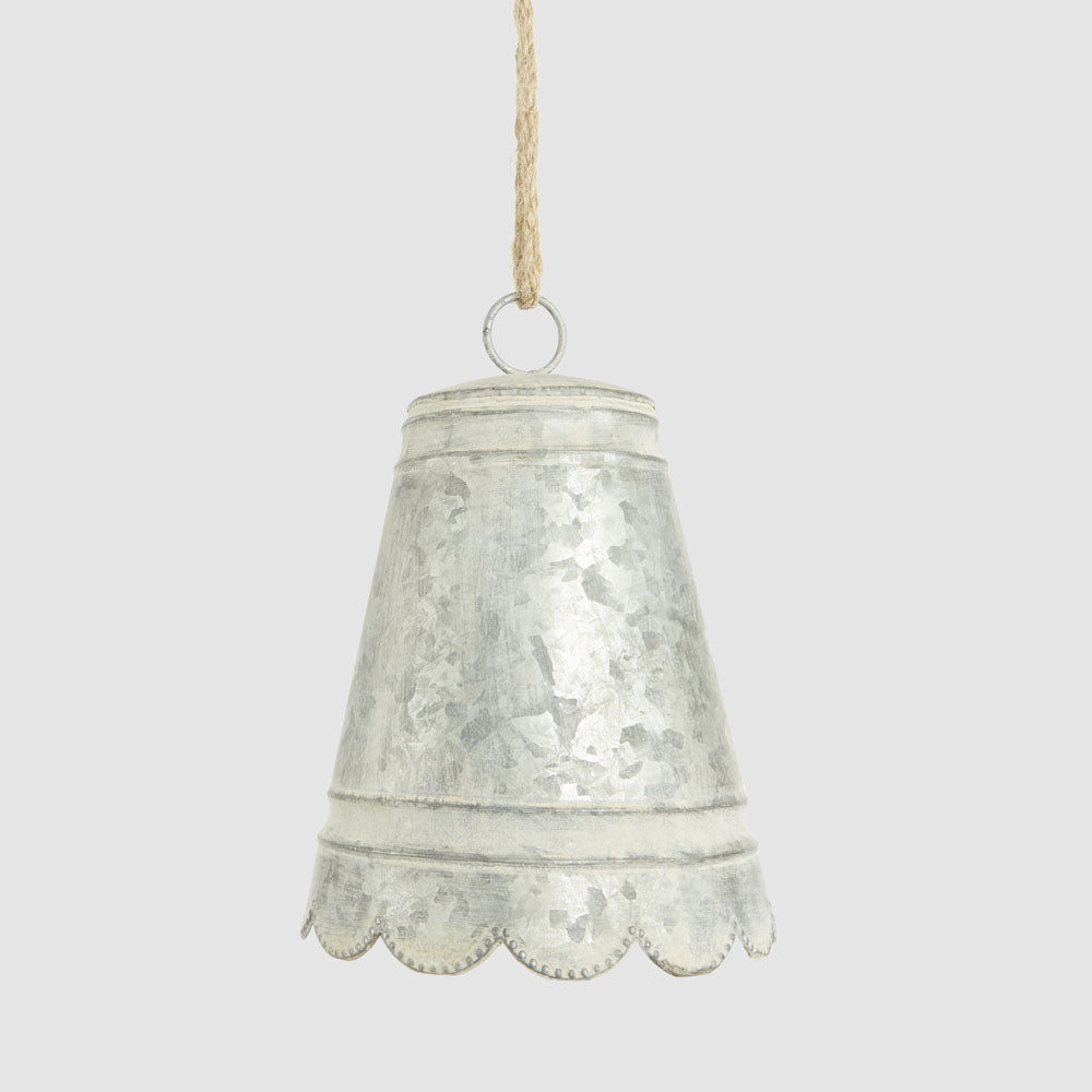 Anvers Scalloped Zinc Bell Small