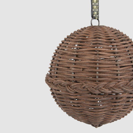 Rattan Bauble Large Chocolate Brown