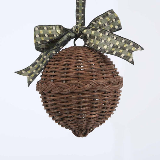 Rattan Bauble Small Chocolate Brown