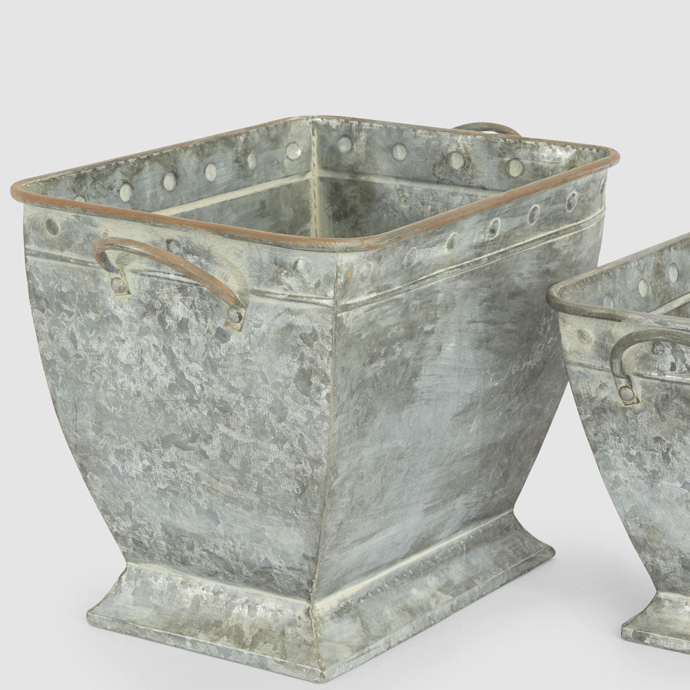 Parterre Zinc Planters Set of 2