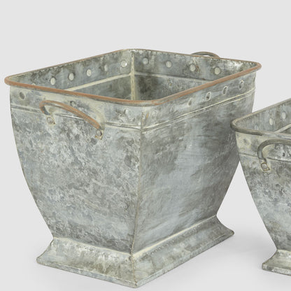 Parterre Zinc Planters Set of 2