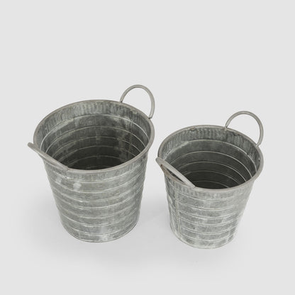 Parterre Zinc Buckets Set of 2