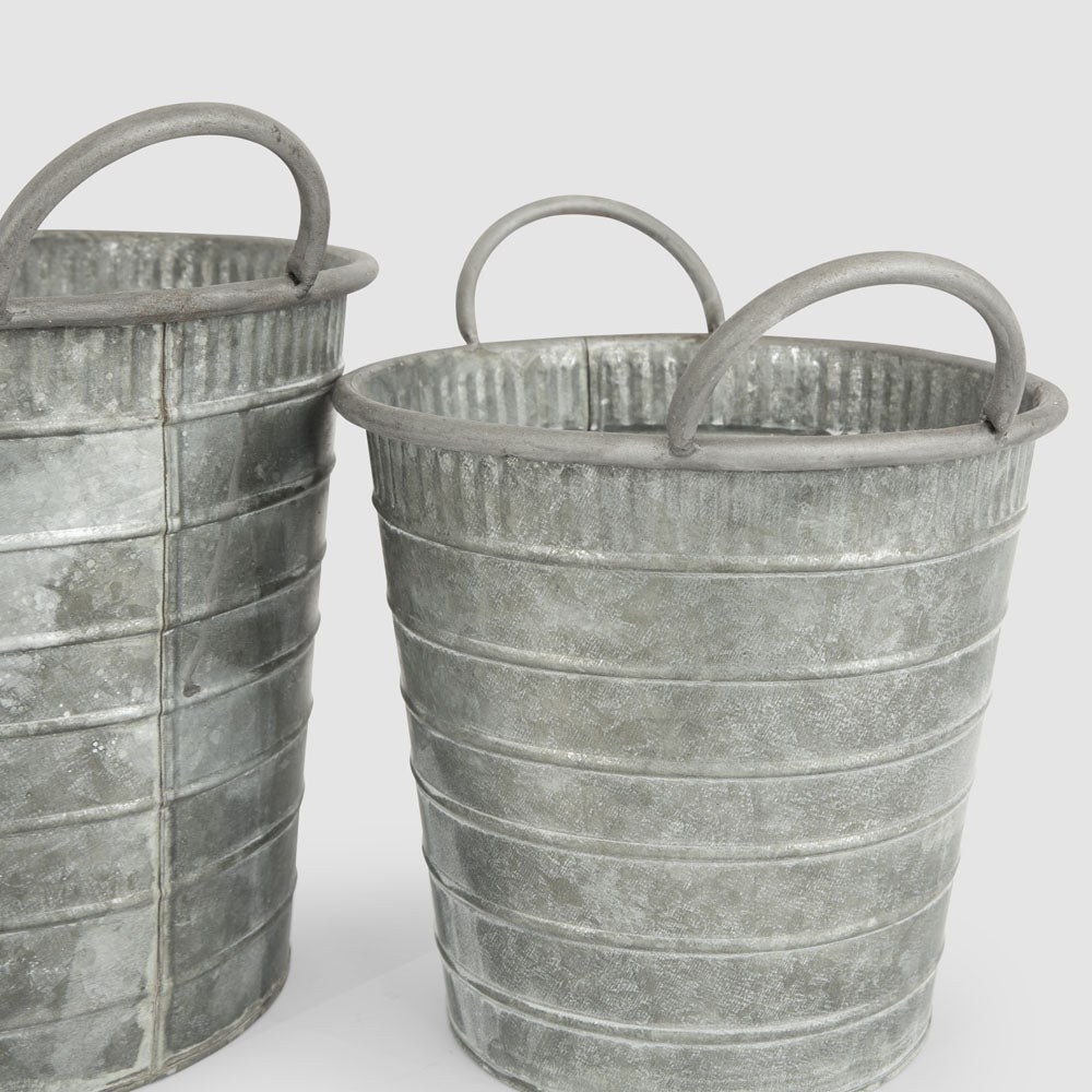 Parterre Zinc Buckets Set of 2