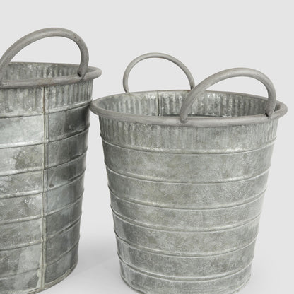 Parterre Zinc Buckets Set of 2