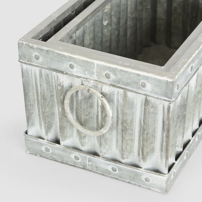 Saintes Zinc Planters Set of 2