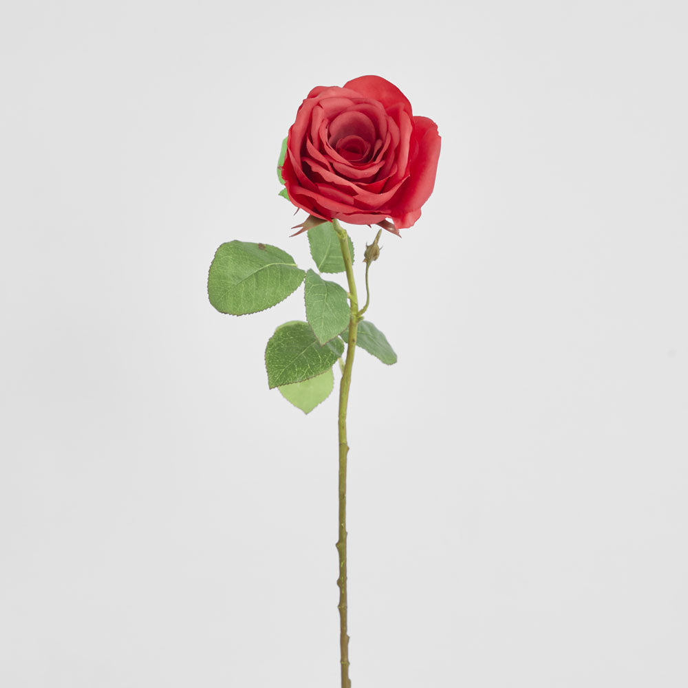 Cabbage Rose Real Touch 65cm Red