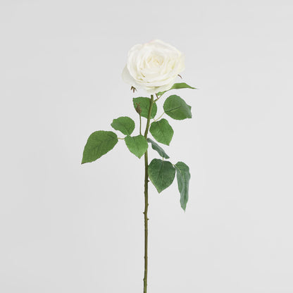 Cabbage Rose Real Touch 65cm White