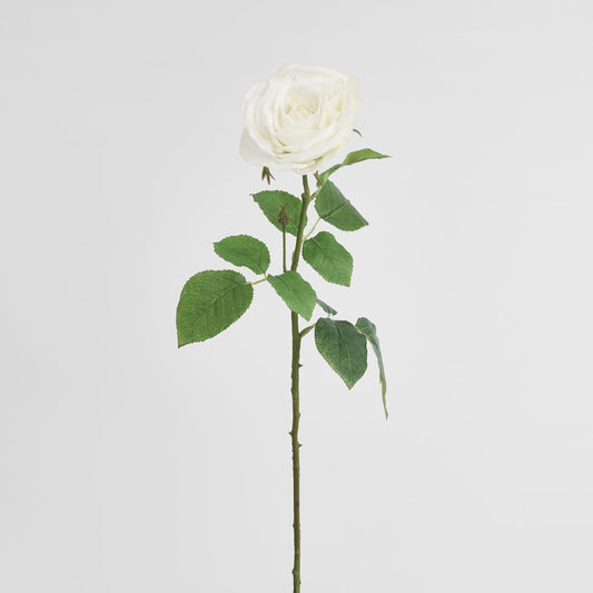 Cabbage Rose Real Touch 65cm White