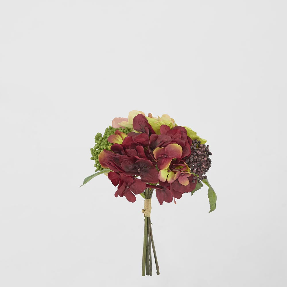Rose Hydrangea Bouquet 28cm Pink & Green