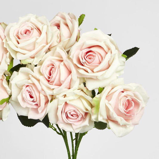 Lisa Rose Bunch 40cm Light Bean Paste