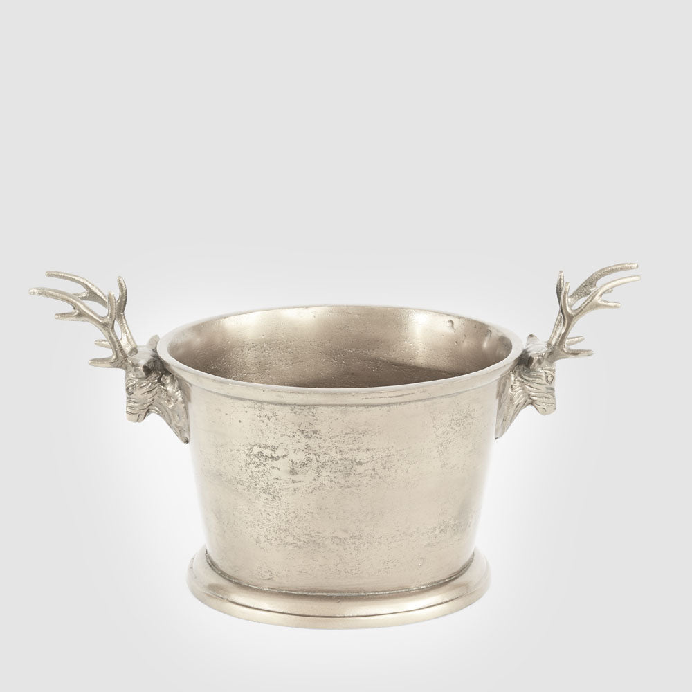 Deer Ice Bucket Large Pewter