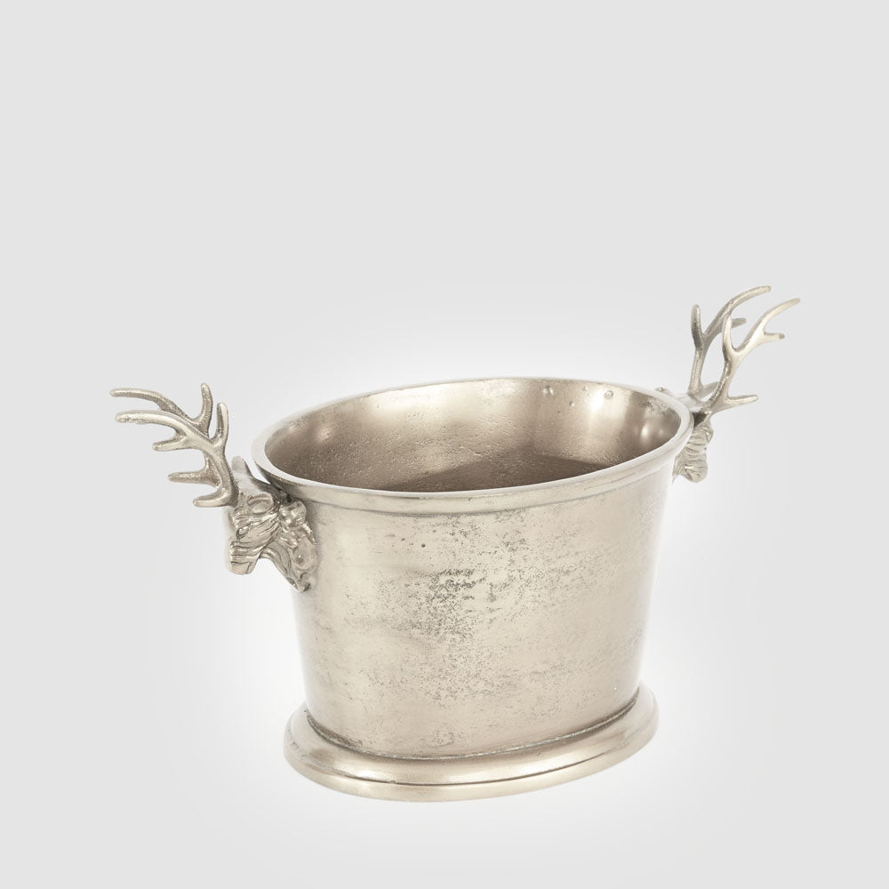 Deer Ice Bucket Large Pewter